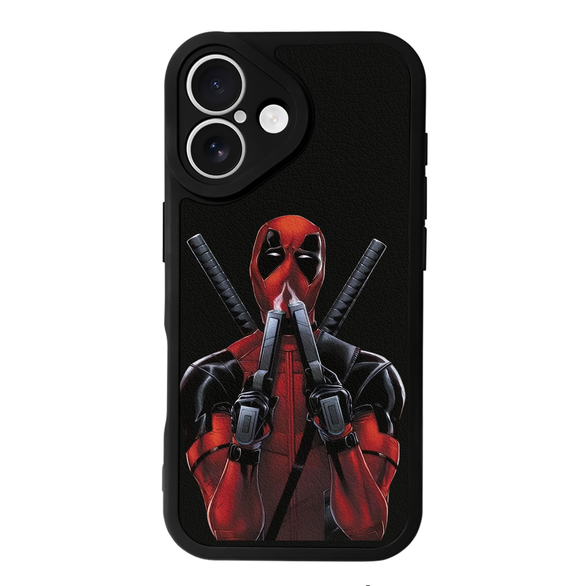 （画像用） Deadpool デッドプール 【iPhone 16シリーズ対応】シリコンスマホケース（レザー調） 材質：シリコン